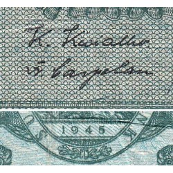 Finlande - Pick 88_4 - 100 markkaa - Litt. B - Série A - 1945 (1948) - Etat : TTB-