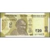 Inde - Pick 110b_1 - 20 rupees - Série 43U - Sans lettre - 2020 - Etat : NEUF