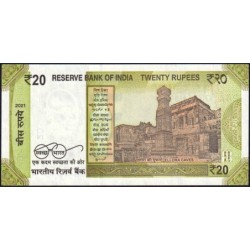 Inde - Pick 110c_2 - 20 rupees - Série 24A - Lettre A - 2021 - Etat : NEUF