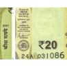 Inde - Pick 110c_2 - 20 rupees - Série 24A - Lettre A - 2021 - Etat : NEUF