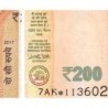 Inde - Pick 113a_1r (remplacement) - 200 rupees - Série 7AK✽ - Sans lettre - 2017 - Etat : NEUF