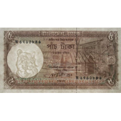 Bangladesh - Pick 25c_1 - 5 taka - Série ঘ - 03/1991 - Etat : NEUF