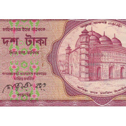 Bangladesh - Pick 26a - 10 taka - Série ঘ - 05/1990 - Etat : TTB