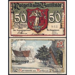 Allemagne - Notgeld - Buttstädt - 50 pfennig - Type 1 - 1921 - Etat : NEUF