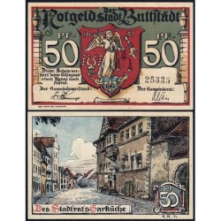 Allemagne - Notgeld - Buttstädt - 50 pfennig - Type 2 - 1921 - Etat : NEUF