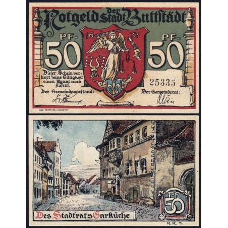 Allemagne - Notgeld - Buttstädt - 50 pfennig - Type 2 - 1921 - Etat : NEUF