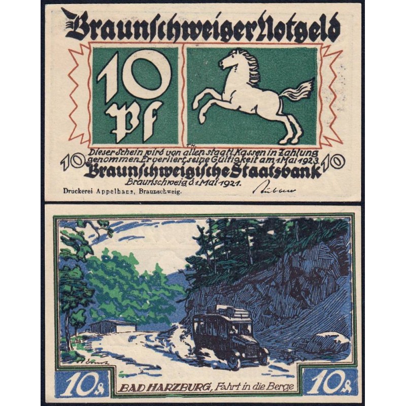 Allemagne - Notgeld - Braunschweig - 10 pfennig - Série 3 - Réf. a - 01/05/1921 - Etat : NEUF