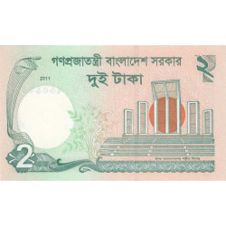 Bangladesh - Pick 52a - 2 taka - Série ক গ - 2011 - Etat : NEUF