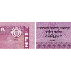 Bangladesh - Pick 54b - 10 taka - Série খ ঘ - 2013 - Etat : NEUF