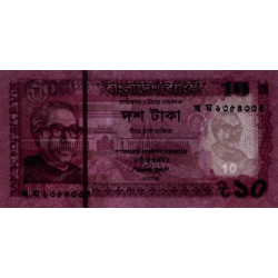 Bangladesh - Pick 54b - 10 taka - Série খ ঘ - 2013 - Etat : NEUF