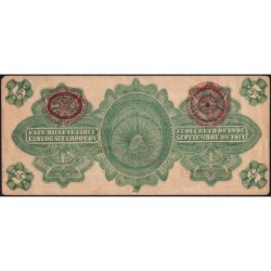 Gouvernement Provisoire du Mexique - Pick S 702b - 5 pesos - Serie B - 17/12/1914 - Etat : TTB