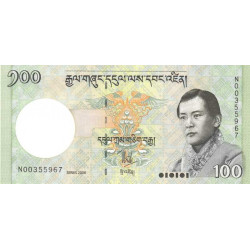 Bhoutan - Pick 32a - 100 ngultrum - Série N - 2006 - Etat : NEUF