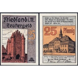 Allemagne - Notgeld - Friedland - 25 pfennig - 1922 - Etat : SPL+