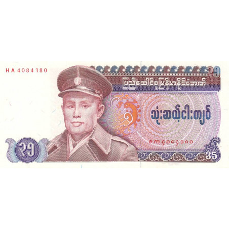 Birmanie - Pick 63 - 35 kyats - Série HA - 1986 - Etat : NEUF