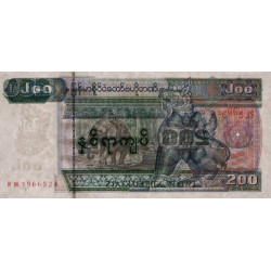 Myanmar - Pick 78 - 200 kyats - Série RM - 2004 - Etat : NEUF