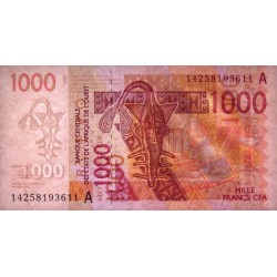 Côte d'Ivoire - Pick 115An - 1'000 francs - 2014 - Etat : SUP+