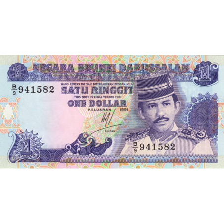 Brunei - Pick 13a - 1 dollar - 1991 - Etat : NEUF