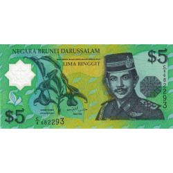 Brunei - Pick 23b - 5 dollars - 2002 - Polymère - Etat : NEUF