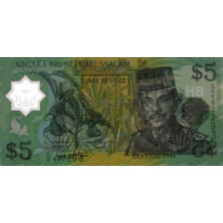 Brunei - Pick 23b - 5 dollars - 2002 - Polymère - Etat : NEUF