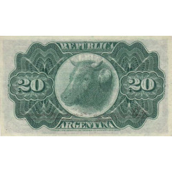 Argentine - Pick 211b_3 - 20 centavos - Série L - 01/11/1891 - Etat : SPL