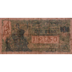 Argentine - Pick 243_4 - 1 peso - Série B - 1912 - Etat : TB+
