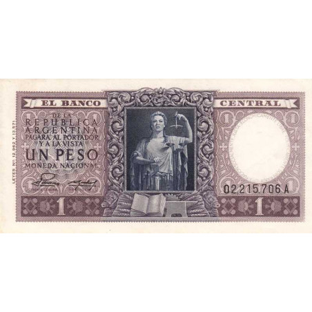 Argentine - Pick 260b - 1 peso - Commémoratif - Série A - 1955 - Etat : SPL-