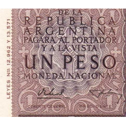 Argentine - Pick 263b_1 - 1 peso - Série D - 1956 - Etat : SPL+