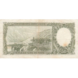 Argentine - Pick 271_13 - 50 pesos - Série D - 1955 - Etat : TB