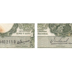 Argentine - Pick 271_13 - 50 pesos - Série D - 1955 - Etat : TB