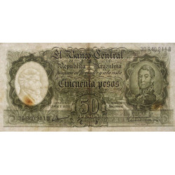 Argentine - Pick 271_13 - 50 pesos - Série D - 1955 - Etat : TB