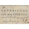 Bouches du Rhône - Entraigues - Kolsky 13-47 - 5 sols - Série C - Etat : SUP