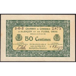 Alençon & Flers (Orne) - Pirot 6-23 - 50 centimes - Série 2O2 - 10/08/1915 - Etat : SPL+