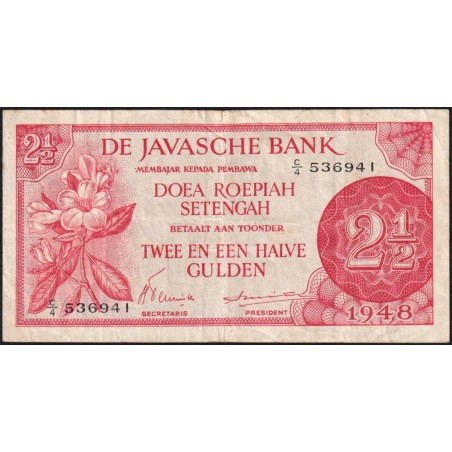 Indes Néerlandaises - Pick 99 - 2 1/2 gulden - Série C/4 - 1948 - Etat : TB