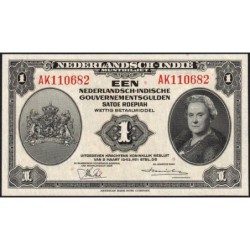 Indes Néerlandaises - Pick 111a_1 - 1 gulden - Série AK - 02/03/1943 - Etat : SPL+