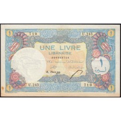 Liban - Pick 48a_2 - 1 livre libanaise - Série U.243 - 01/08/1950 - Etat : SUP