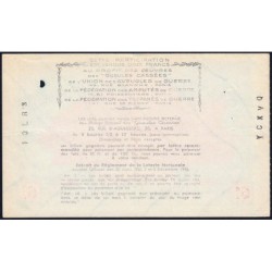 1937 - Loterie Nationale - 6e tranche - 1/10ème - Gueules cassées - Etat : TTB+