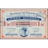 1937 - Loterie Nationale - 5e tranche - 1/10ème - Banque de Valence - Etat : TTB+
