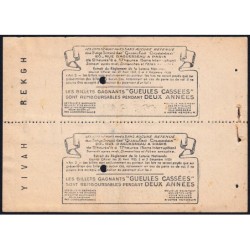 1943 - Loterie Nationale - 13e tranche A B - 1/10ème - Gueules cassées - Etat : TTB+