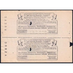 1943 - Loterie Nationale - 13e tranche A B - 1/10ème - Gueules cassées - Etat : TTB-