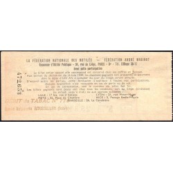 1957 - Loterie Nationale - 5e tranche Gr. I - 1/10ème - Fédération des Mutilés - Etat : TTB