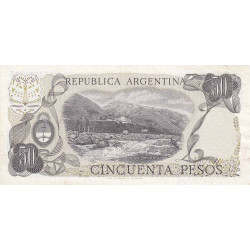 Argentine - Pick 301a_2 - 50 pesos - Série B - 1977 - Etat : TTB