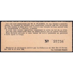 1943 - Loterie Nationale - 12e tranche B - 1/10ème - R. Flacher - Etat : TTB+