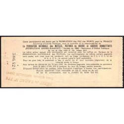 1957 - Loterie Nationale - 6e tranche Gr. IV - 1/10ème - Fils des Tués - Etat : TTB
