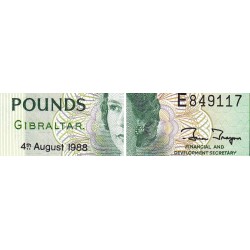 Gibraltar - Pick 21b - 5 pounds - Série E - 04/08/1988 - Etat : NEUF