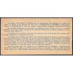1957 - Loterie Nationale - 22e tranche Gr. I - 1/10ème - Débitants Tabac - Etat : TTB+