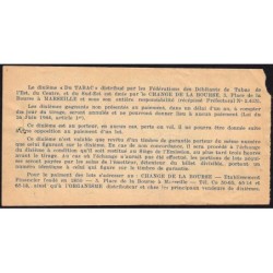 1957 - Loterie Nationale - 22e tranche Gr. II - 1/10ème - Débitants Tabac - Etat : TB+