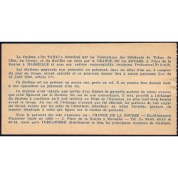 1957 - Loterie Nationale - 23e tranche Gr. VI - 1/10ème - Débitants Tabac - Etat : TTB+