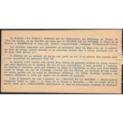 1957 - Loterie Nationale - 23e tranche Gr. VI - 1/10ème - Débitants Tabac - Etat : TTB