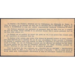 1957 - Loterie Nationale - 24e tranche Gr. II - 1/10ème - Débitants Tabac - Etat : TTB+