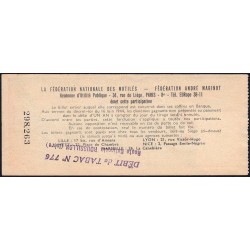 1957 - Loterie Nationale - 34e tranche Gr. III - 1/10ème - Paris - Etat : TTB+
